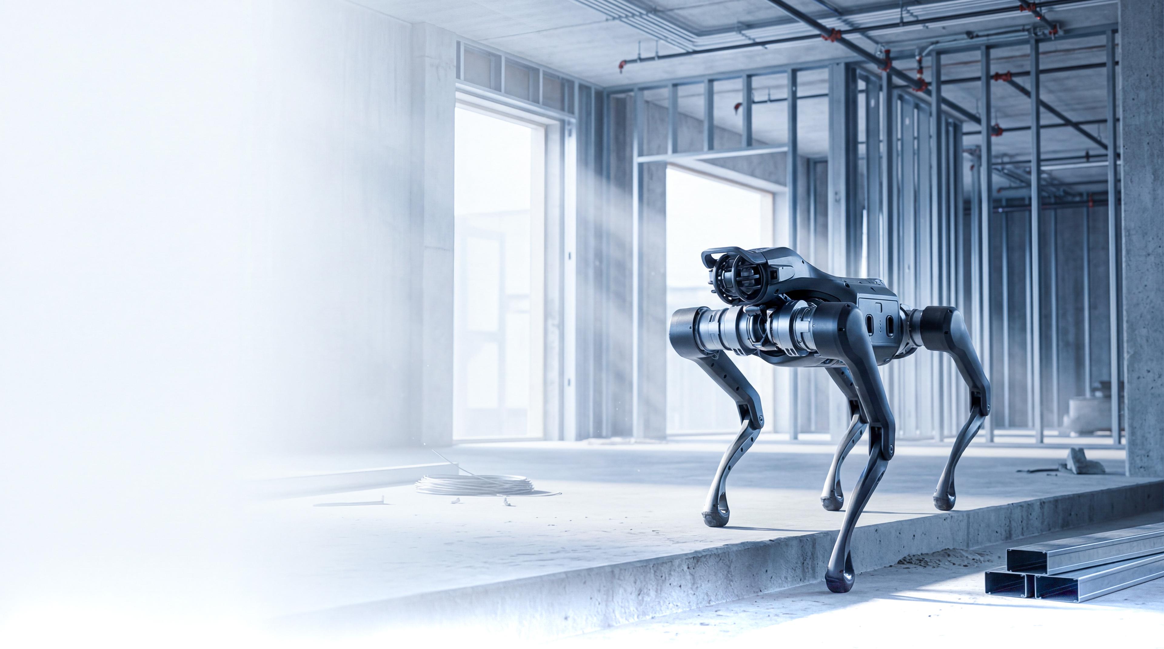 Robot in construction interior